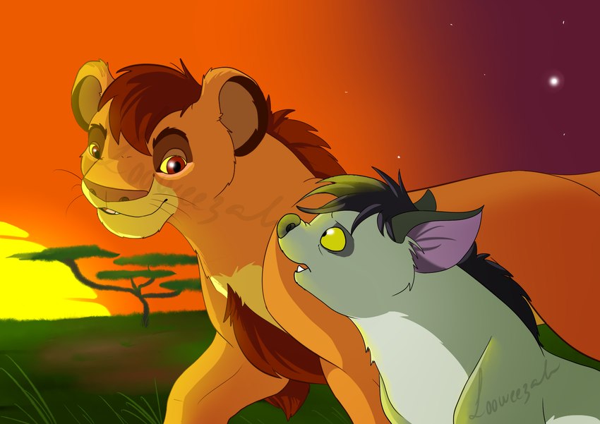 asante and kopa (the lion king and etc) created by looweezah