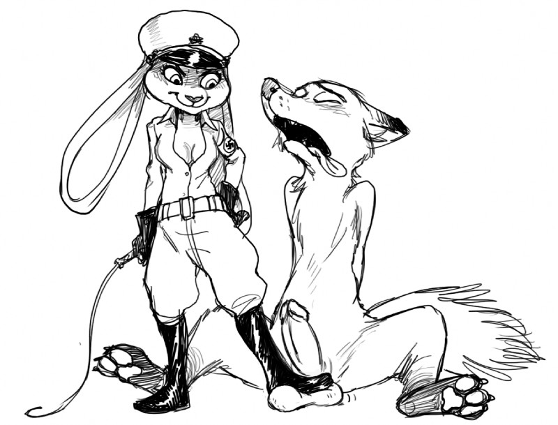 judy hopps and nick wilde (zootopia and etc) created by unknown artist