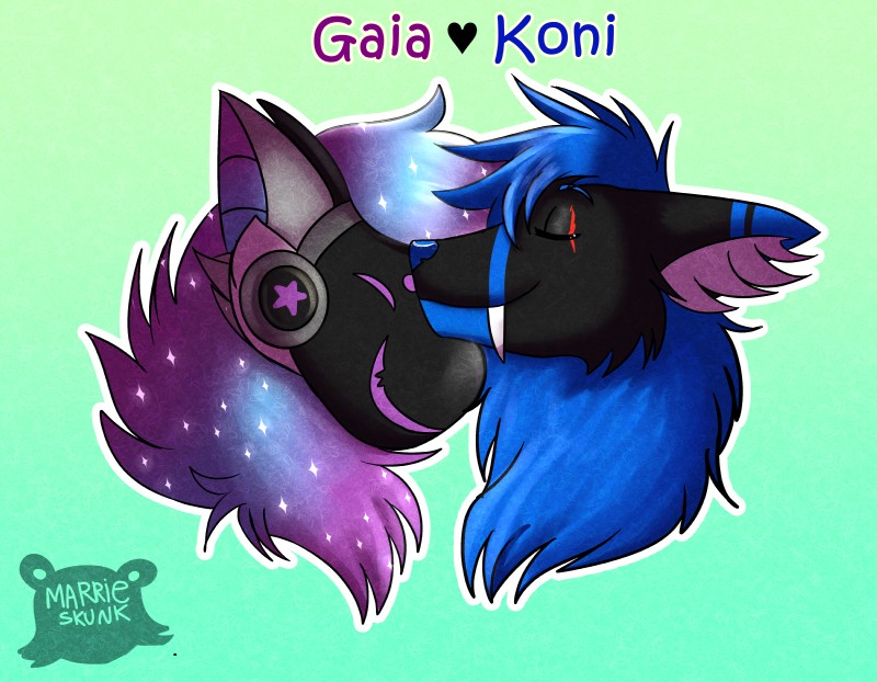 gaia and koni created by marrieskunk