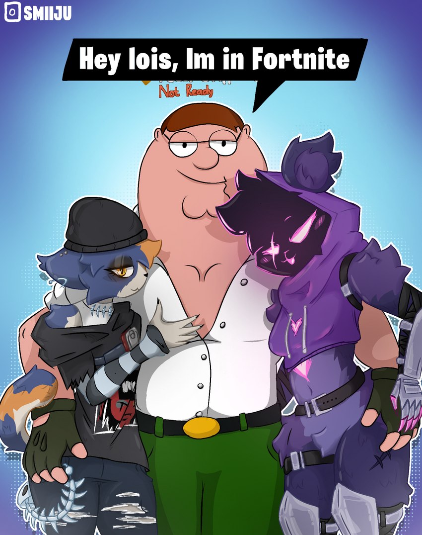 meow skulls, peter griffin, and raven team leader (epic games and etc) created by smiiju