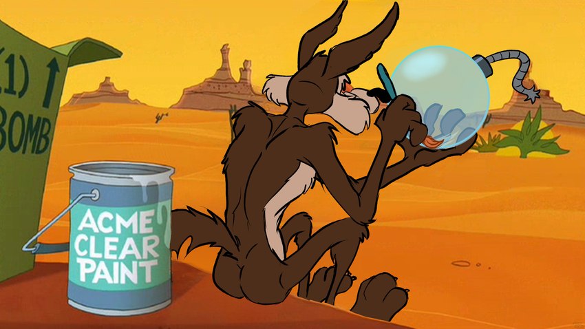 wile e. coyote (warner brothers and etc) created by stevethedragon