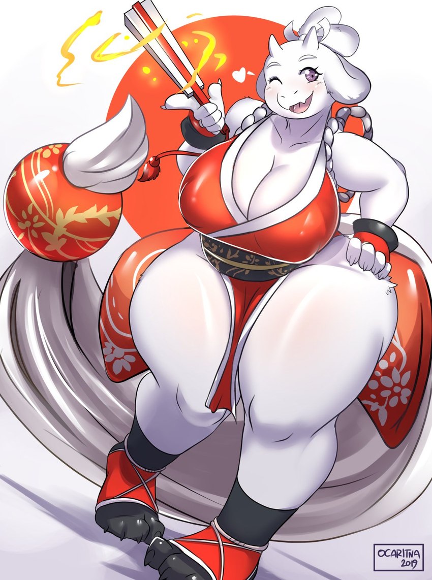 mai shiranui and toriel (undertale (series) and etc) created by ocaritna