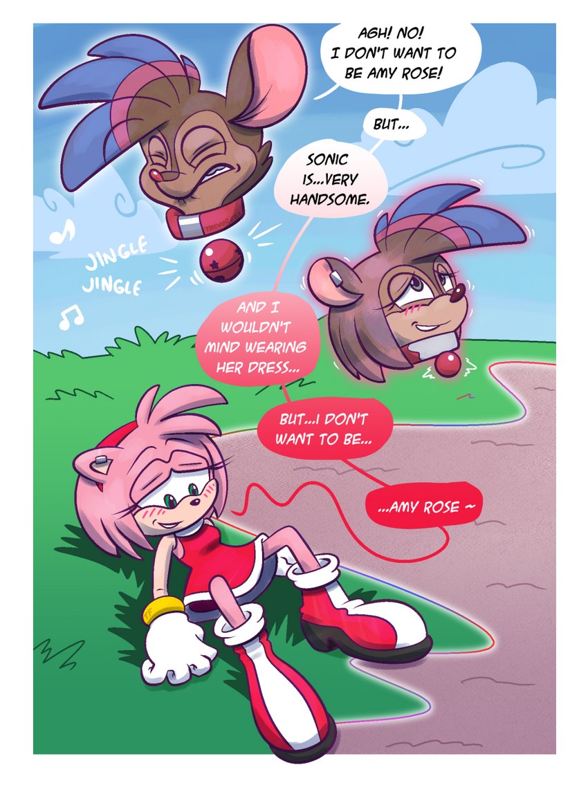 amy rose and trevor-fox (sonic the hedgehog (series) and etc) created by trevor-fox