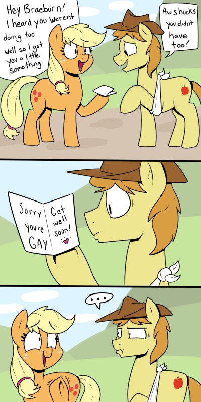 applejack and braeburn (friendship is magic and etc) created by strangerdanger