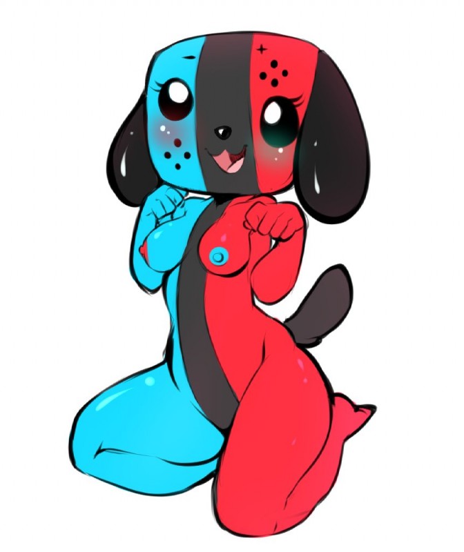 switch dog (nintendo switch and etc) created by rainbowscreen