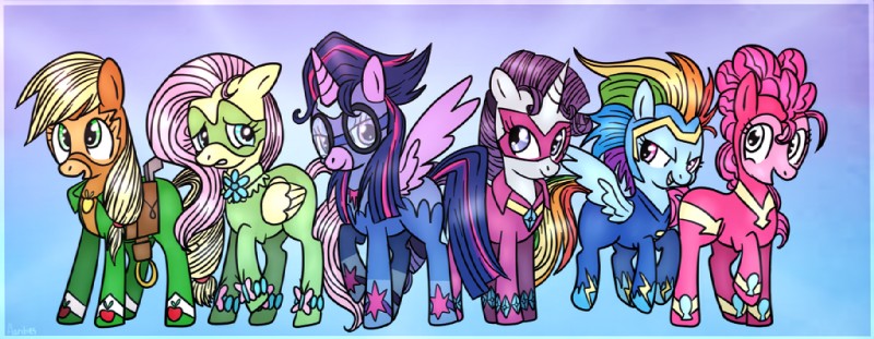 mistress mare-velous, masked matter-horn, twilight sparkle, power ponies, rainbow dash, and etc (friendship is magic and etc) created by flarities