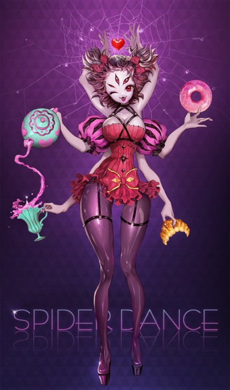 muffet (undertale (series) and etc) created by candlefish