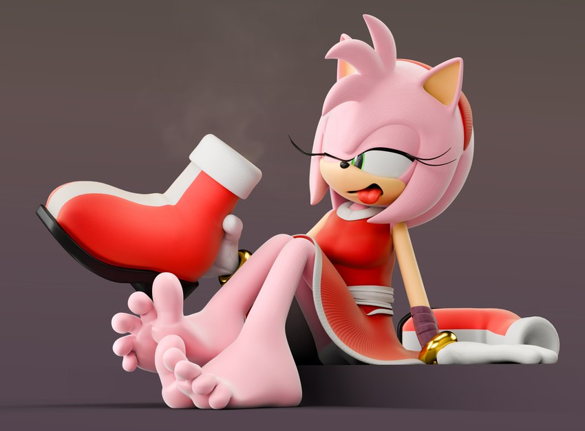 amy rose (sonic the hedgehog (series) and etc) created by feetymcfoot