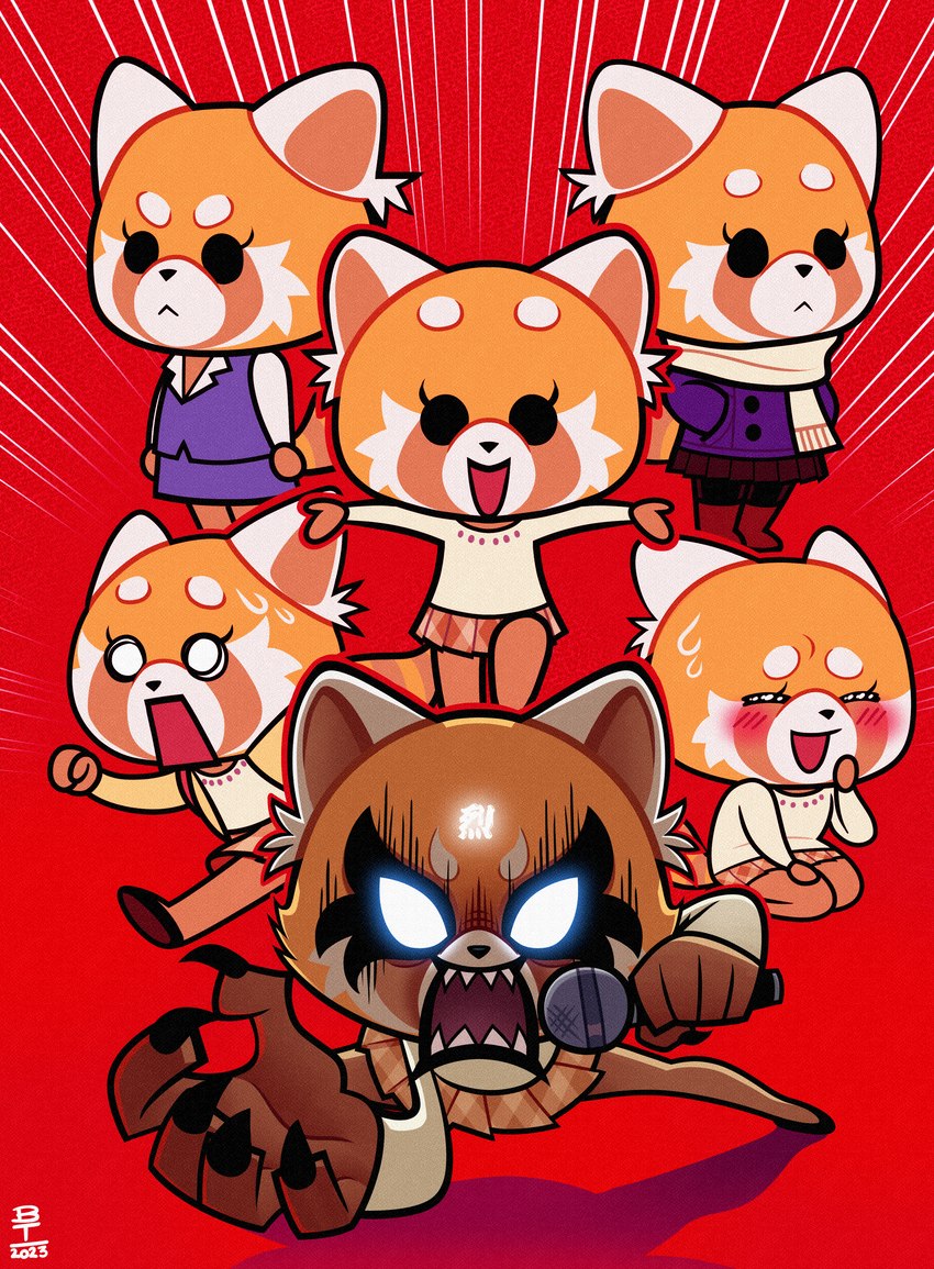 retsuko (aggretsuko and etc) created by wazzaldorp