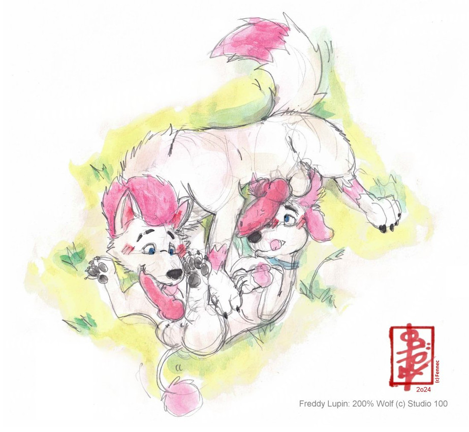 freddy lupin (100 percent wolf and etc) created by fennec (artist)