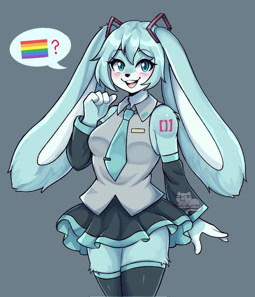 hatsune miku (vocaloid) created by artkett1412