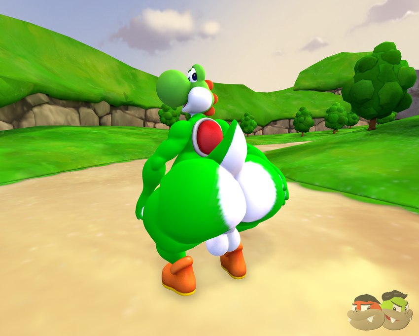 yoshi (mario bros and etc) created by kanebrentkoopa