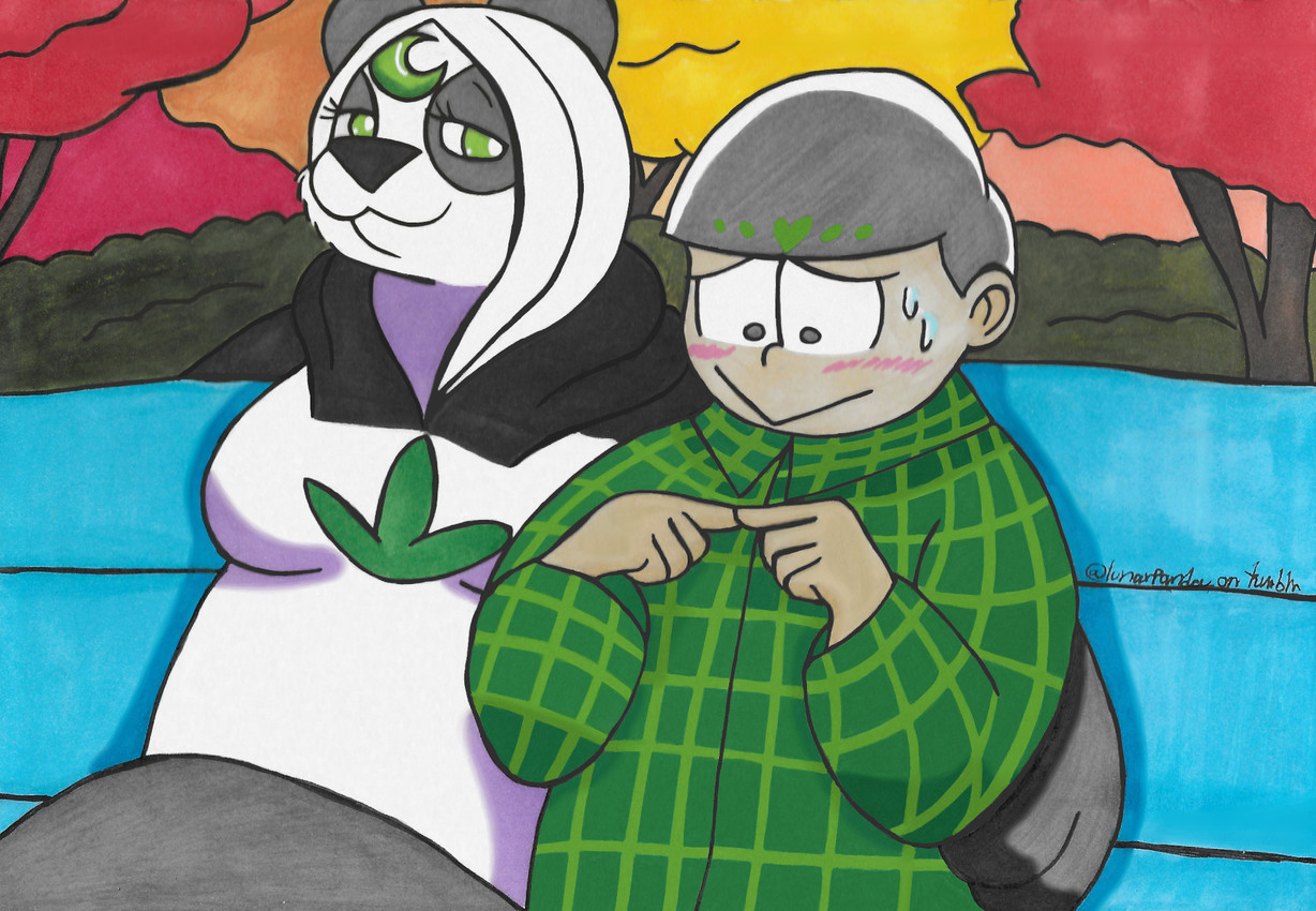 choromatsu matsuno and mika (mr. osomatsu) created by lunarpanda8686