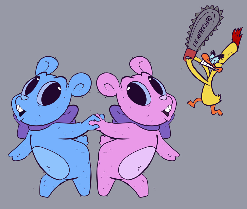 duckman, fluffy, and uranus created by haiku oezu