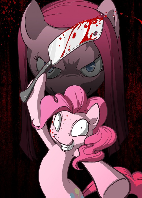 pinkamena and pinkie pie (friendship is magic and etc) created by mizwoman