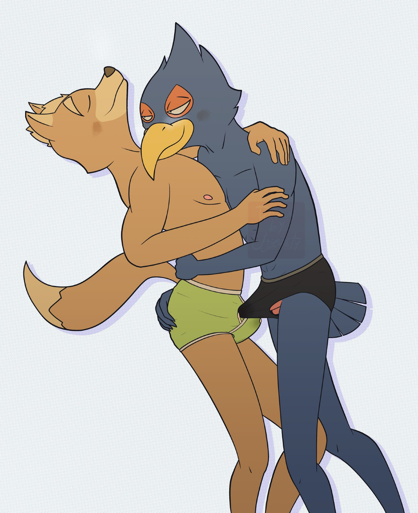 falco lombardi and fox mccloud (nintendo and etc) created by ursanity