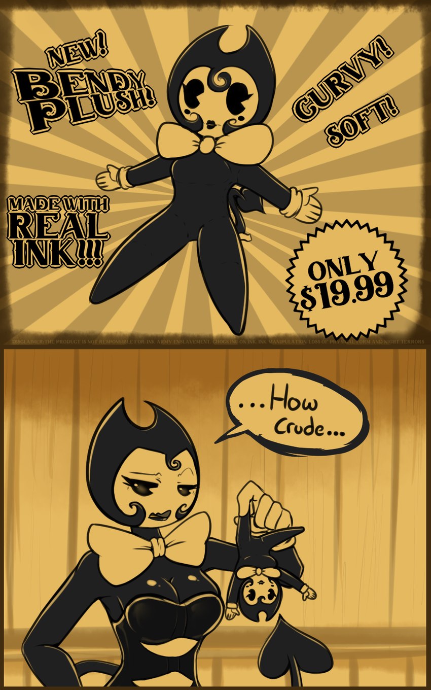 bendy the dancing demon and bethany (bendy and the ink machine) created by latiar