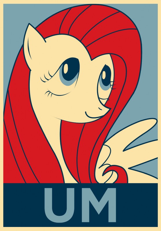 fluttershy (barack obama "hope" poster and etc) created by equestria-election and shepard fairey