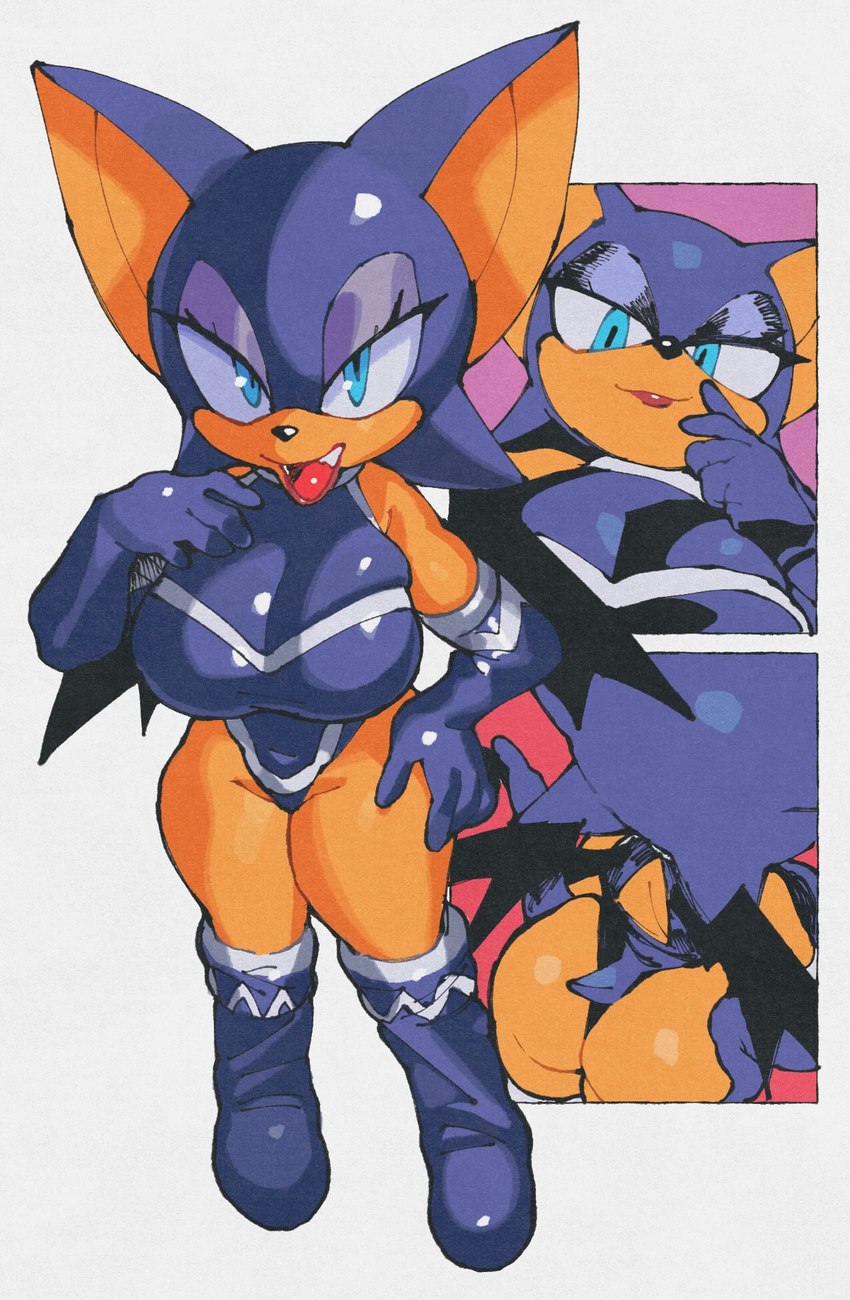 rouge the bat and rouge the bat (sonic the hedgehog (series) and etc) created by inkerton-kun