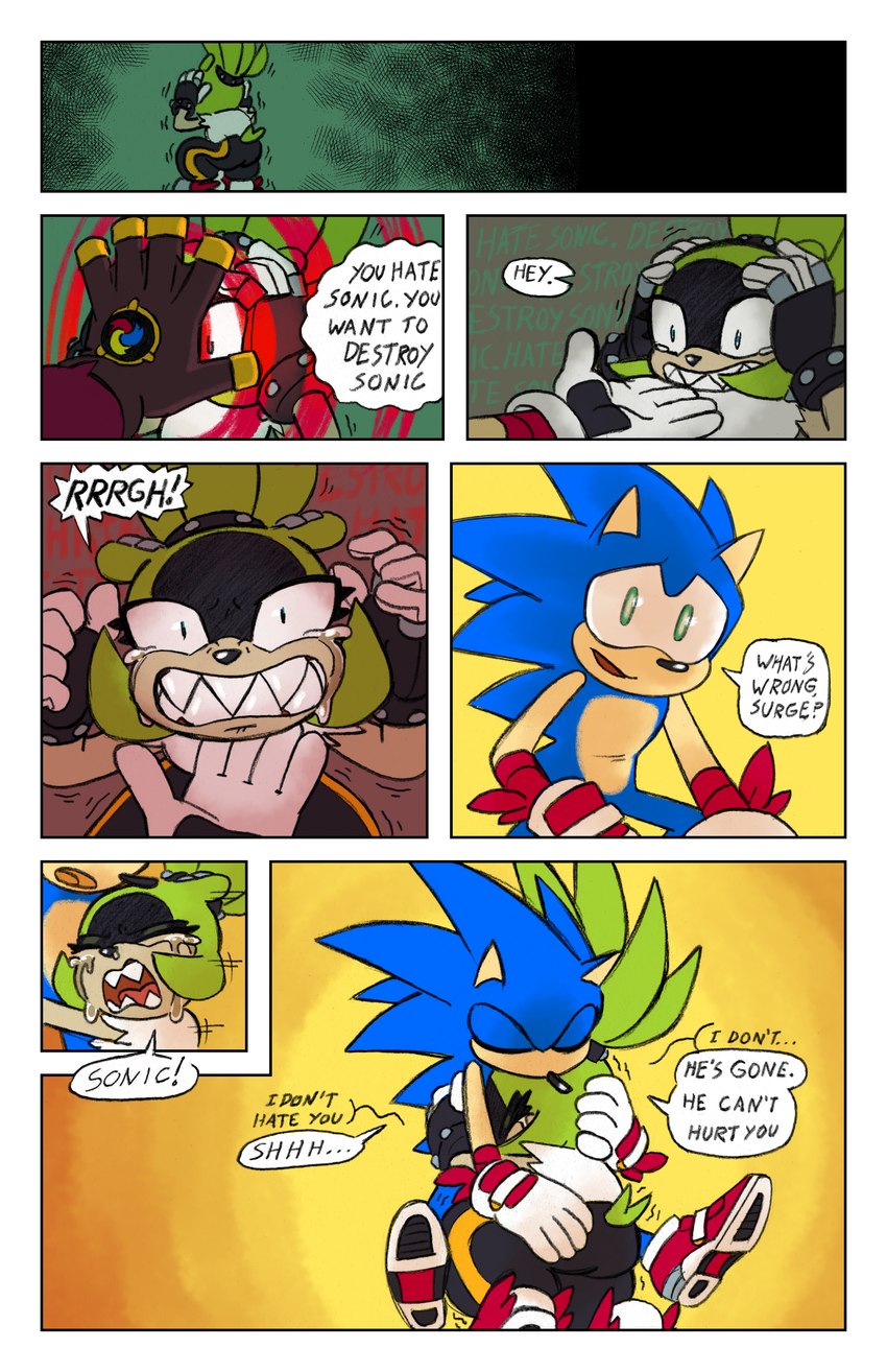 sonic the hedgehog and surge the tenrec (sonic the hedgehog (comics) and etc) created by captain molasses