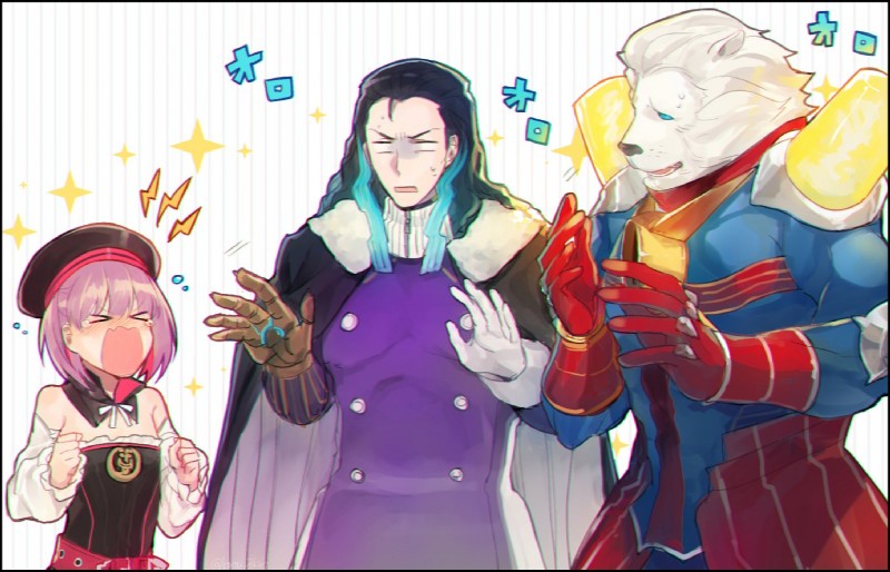 archer nikola tesla, caster helena blavatsky, and caster thomas edison (fate (series) and etc) created by korou sakiri