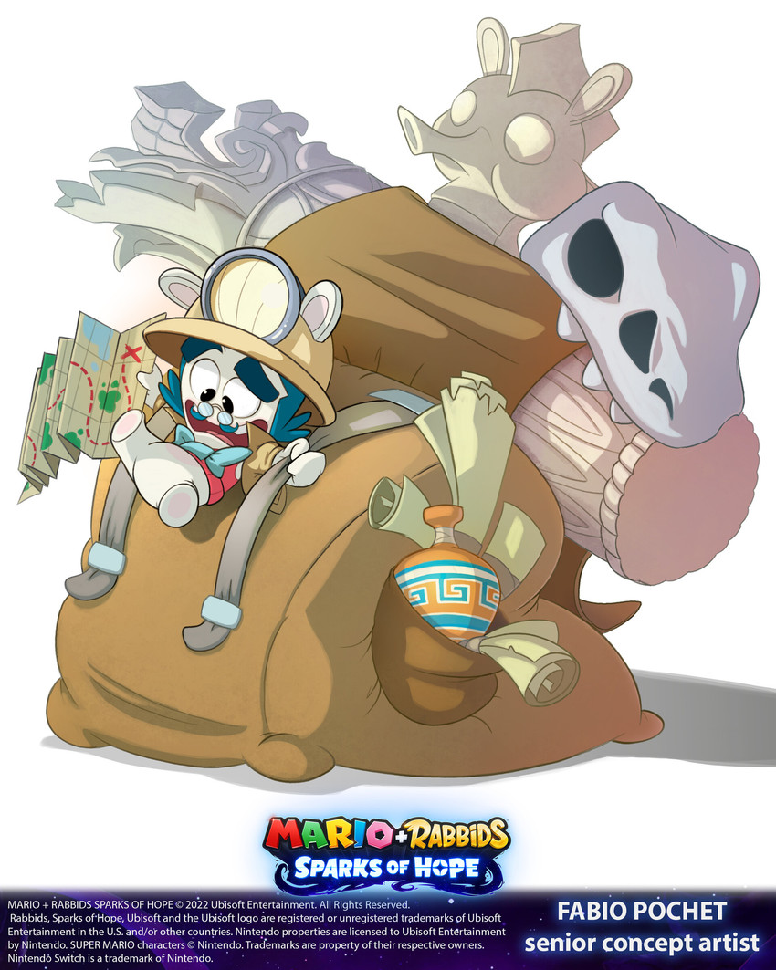 professor backpack (mario plus rabbids sparks of hope and etc) created by fabio pochet