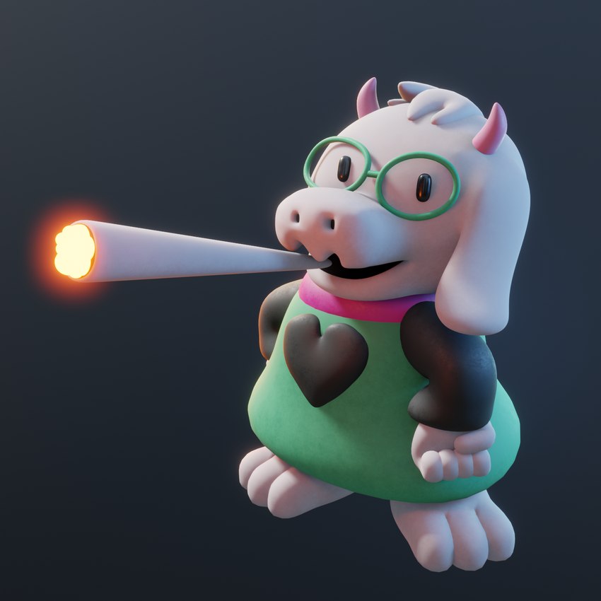 ralsei (ralsei smoking blunt and etc) created by zayjax