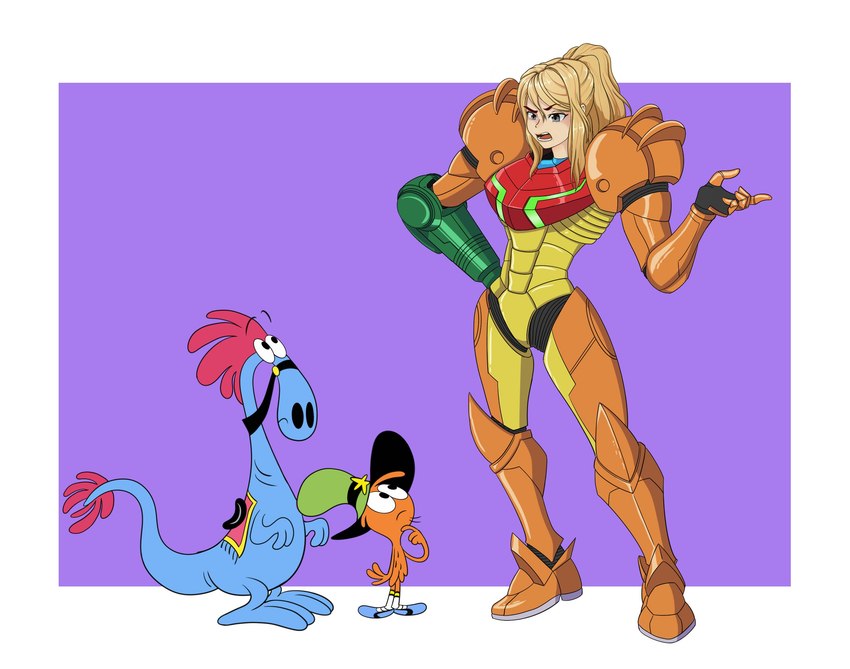 samus aran, sylvia, and wander (wander over yonder and etc) created by scottforester17