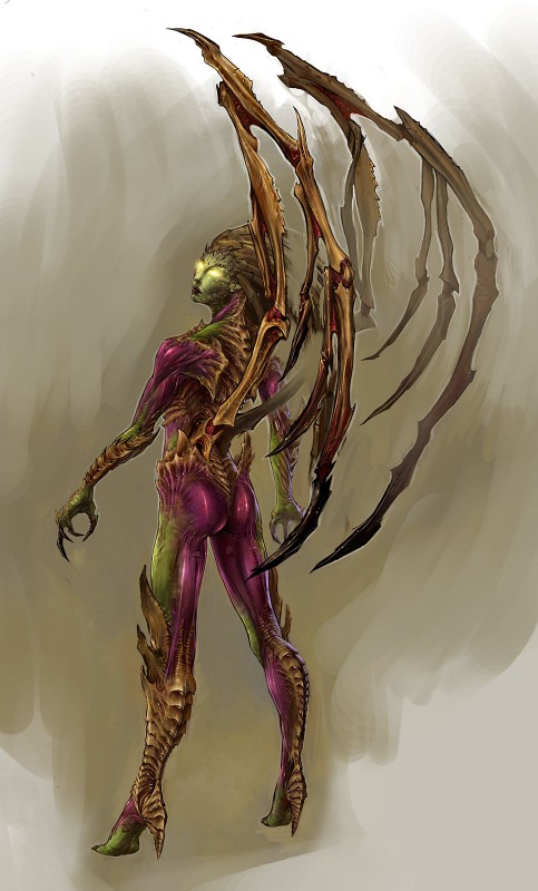 infested kerrigan and sarah kerrigan (blizzard entertainment and etc) created by unknown artist