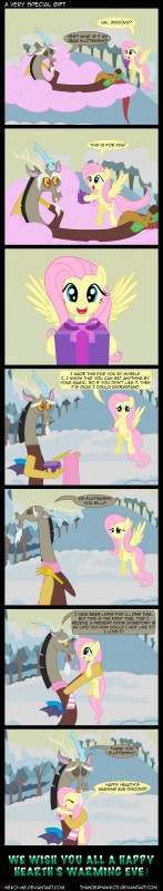 discord and fluttershy (friendship is magic and etc) created by thunderhawk03