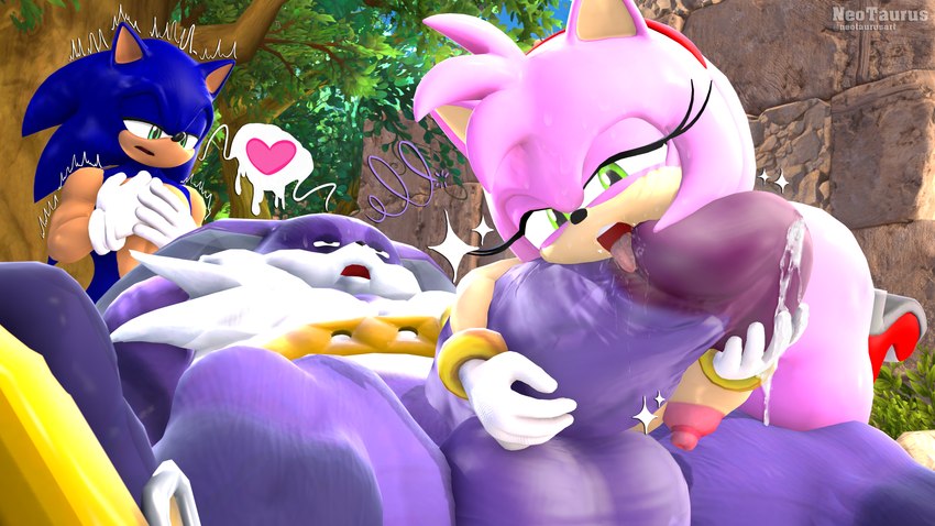 amy rose, big the cat, and sonic the hedgehog (sonic the hedgehog (series) and etc) created by neotaurus