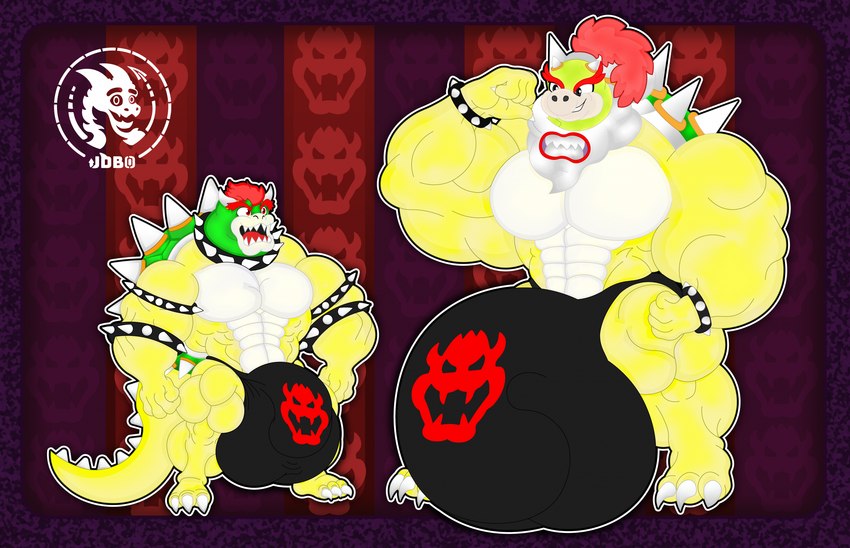 bowser and bowser jr. (mario bros and etc) created by jdbo-arts