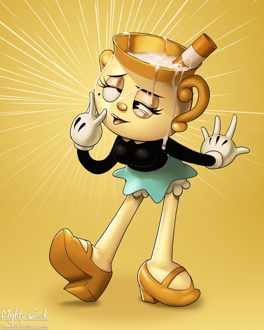 ms. chalice (cuphead (game)) created by mightycock (artist)