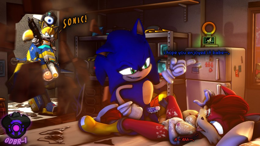 fiona fox, miles prower, nicole the lynx, scourge the hedgehog, and sonic the hedgehog (sonic the hedgehog (archie) and etc) created by gdbr-1