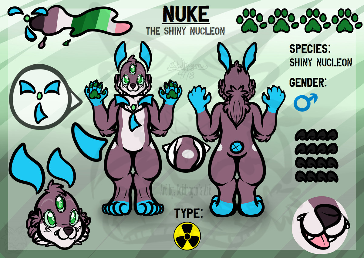 fan character and nuke the nucleon (pokemon uranium and etc) created by catdragon7