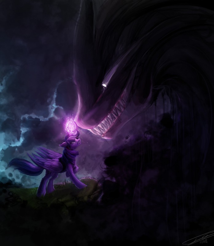 pony of shadows and twilight sparkle (friendship is magic and etc) created by elec-trixxx