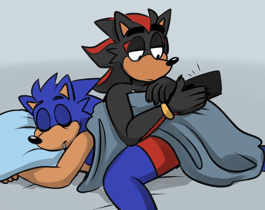 shadow the hedgehog and sonic the hedgehog (sonic the hedgehog (series) and etc) created by beastofeuthanasia