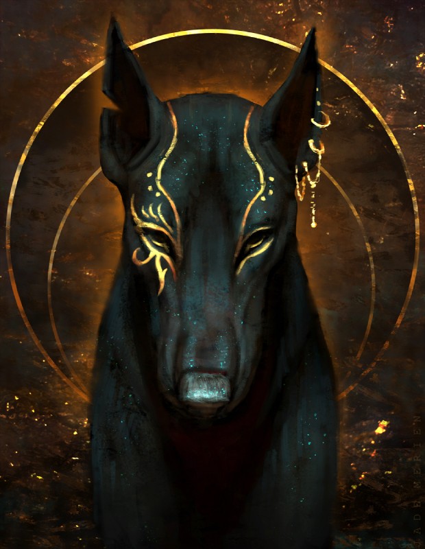 anubis (middle eastern mythology and etc) created by jademerien