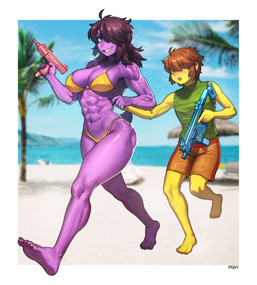 kris dreemurr and susie (undertale (series) and etc) created by pgm300