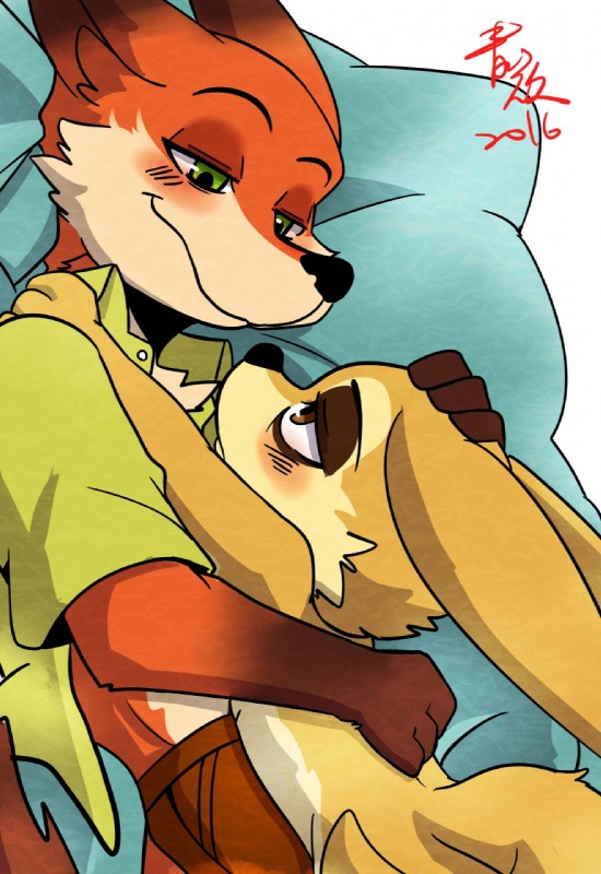 finnick and nick wilde (zootopia and etc) created by saku1saya