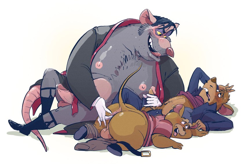 basil, david dawson, and professor padraic ratigan (the great mouse detective and etc) created by chuchugelee