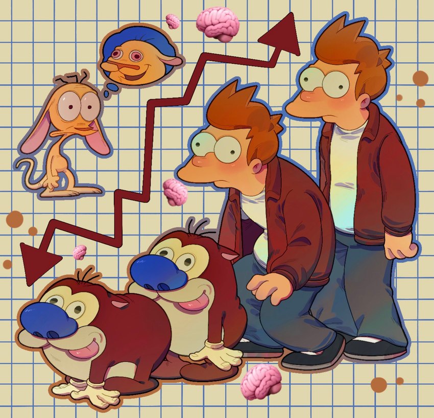 philip j. fry, ren höek, stimpy j. cat, and sven hoek (comedy central and etc) created by banhaibao2