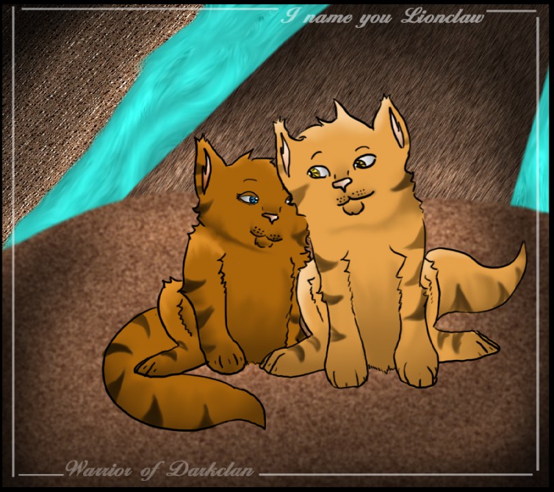 heathertail and lionblaze (warriors (book series)) created by elizards