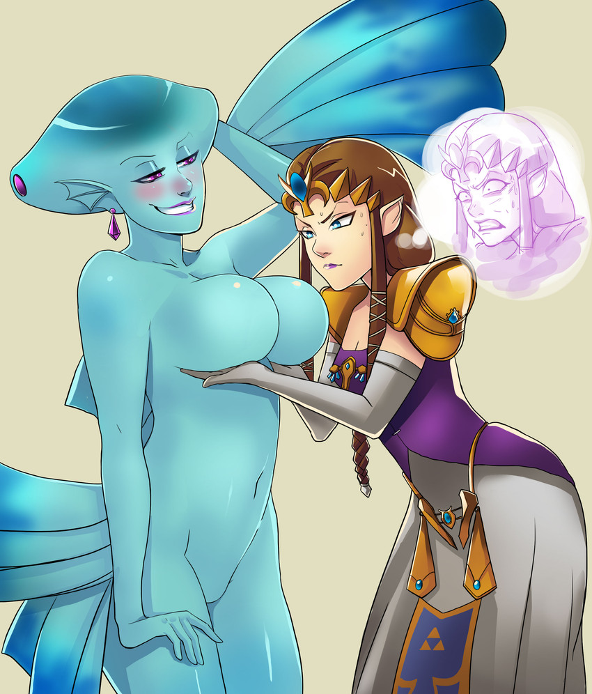 princess ruto and princess zelda (the legend of zelda and etc) created by greenmarine