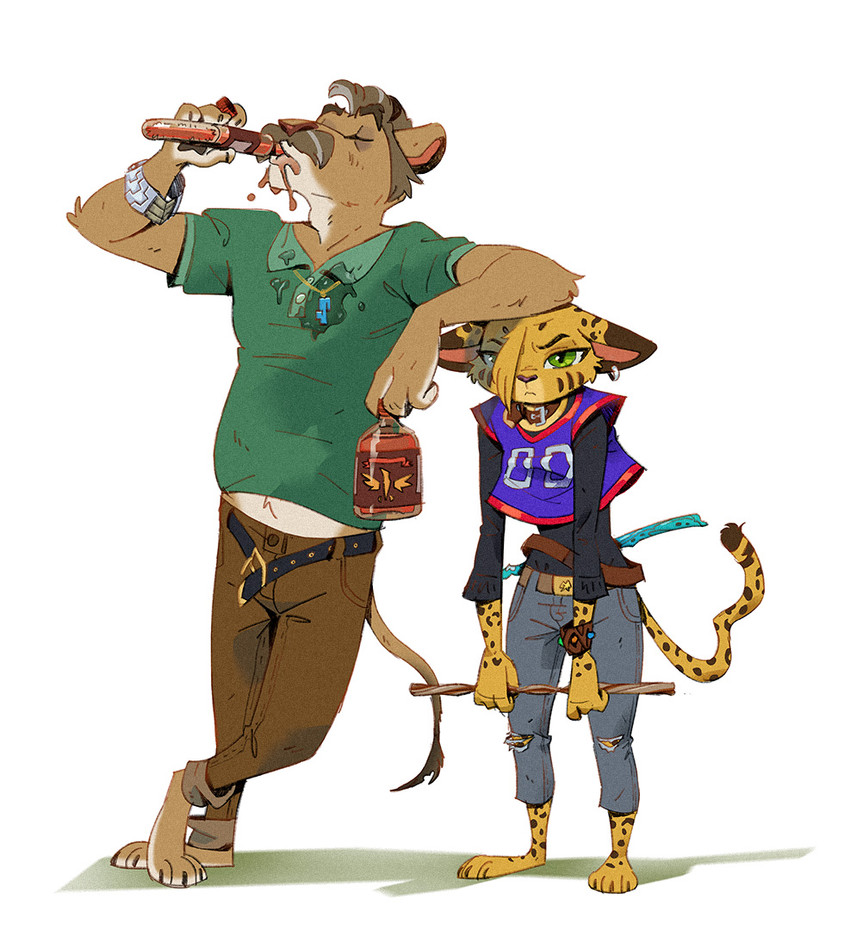 alamsa and unnamed character (pepper in the sandbox) created by ruffu