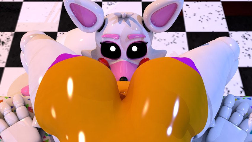 lolbit and mangle (five nights at freddy's world and etc) created by geometryboymejia