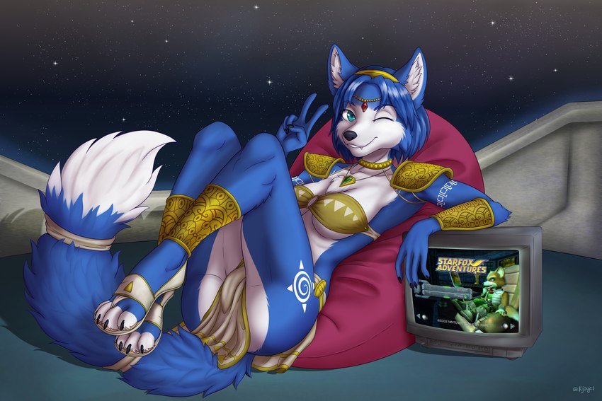 fox mccloud and krystal (krystal appreciation month and etc) created by kjoge1