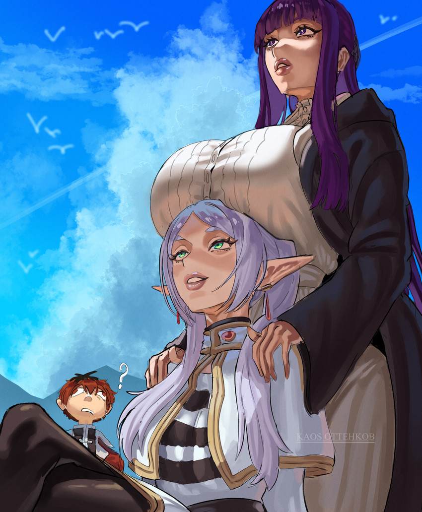 fern, frieren, and stark (frieren beyond journey's end and etc) created by kaos ottehkob