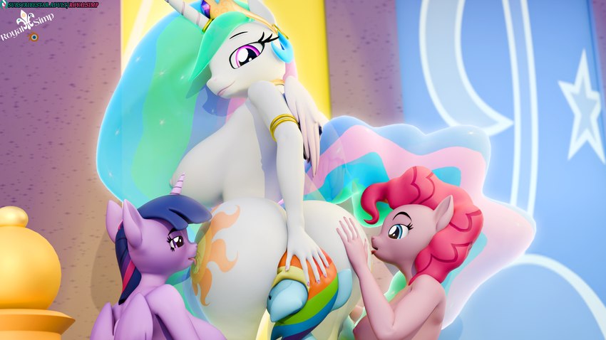 pinkie pie, princess celestia, rainbow dash, and twilight sparkle (friendship is magic and etc) created by royalsimp