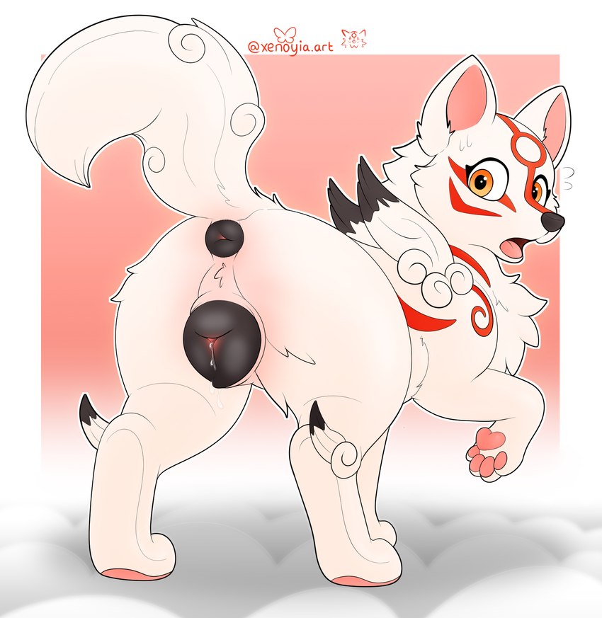 amaterasu (okami (capcom) and etc) created by xenoyia